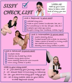 Try this sissy checklist quiz